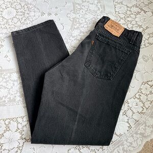 VTG Levi’s 505 90’s Orange Tab Made in USA Black Denim Jeans 40x32 Vintage